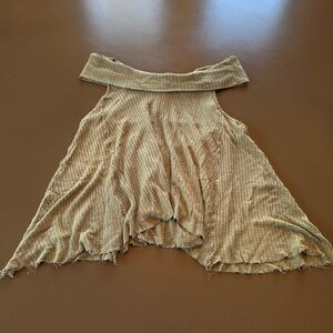 Free People Flowy Cowl Neck Tank Top- Sage